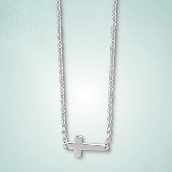 opulenza Jewelry - Opulenza Sideways Cross Necklace